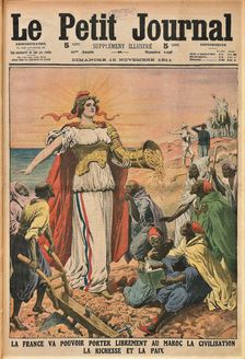 La mission civilisatrice (The Civilizing mission). Le Petit Journal, November 19, 1911, 1911. Creator: Anonymous