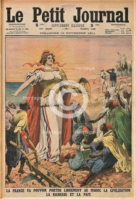 La mission civilisatrice (The Civilizing mission). Le Petit Journal, November 19, 1911, 1911. Creator: Anonymous.