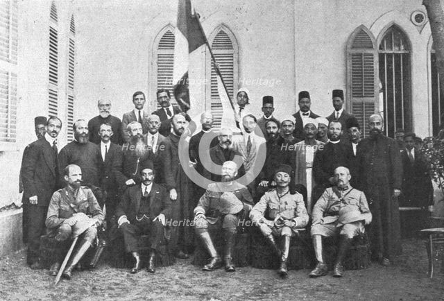 'La mission militaire francaise, ayant pour chef le lieutenant-colonel Bremond, visite...', 1916. Creator: Melik.