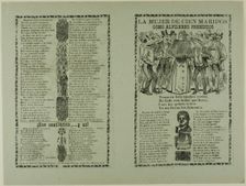 La mujer con cien maridos como alfileres prendidos (The women with hundreds of husbands like..., n.d Creator: José Guadalupe Posada