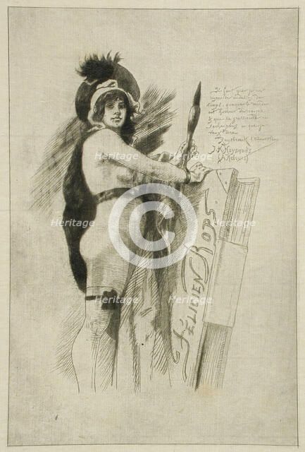 La Muse de Rops, 1895. Creator: Félicien Rops.