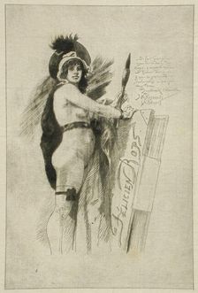 La Muse de Rops, 1895. Creator: Félicien Rops