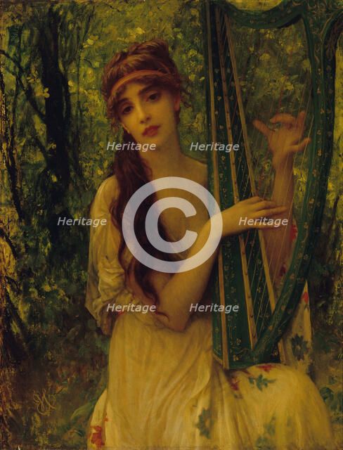 La musique (Agathe Calmel), 1882. Creator: Antoine Auguste Ernest Hebert.