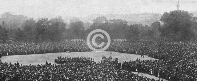 'La musique de la garde republicaine a Londres. Notre meilleure musique militaire, sous la..., 1916. Creator: Unknown.
