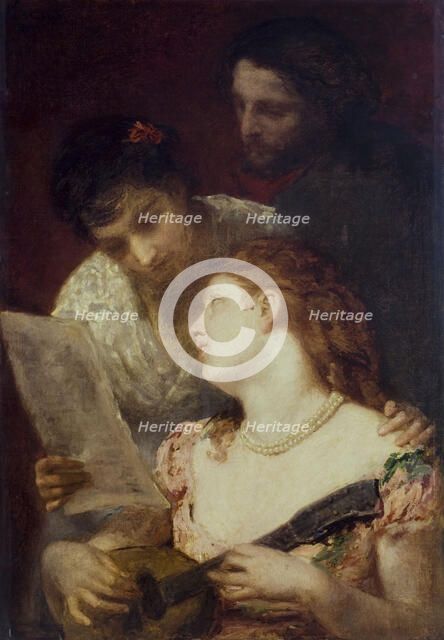 La musique (music party), 1874. Creator: Mary Cassatt.