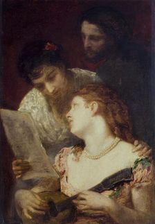 La musique (music party), 1874. Creator: Mary Cassatt