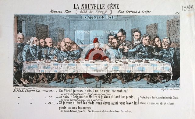'La Nouvelle Cene', Paris Commune, 1871. Artist: Anon
