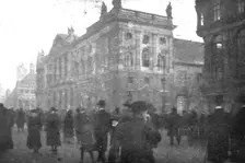 La Nouvelle Europe; la guerre civile a Berlin; les facades mitraillees du Marstall..., 1918. Creator: Unknown