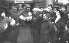 La Nouvelle Europe; la republique Polonaise; Le general Pilsudski revenant de sa captivite... Creator: Unknown