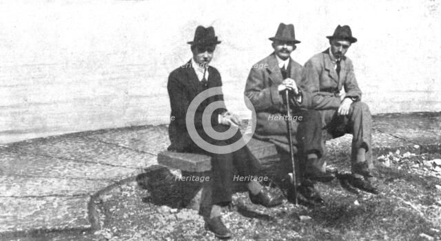 'La Nouvelle Europe; L'exil des Habsbourg; sur une terrasse dominant le lac Constance,..., 1919. Creator: Unknown.