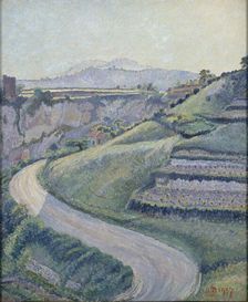 La Nouvelle Route, Cotignac, 1937. Artist: Lucien Pissarro