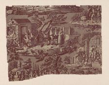 La Noce de Campagne (The Country Wedding) (Furnishing Fabric), France, c. 1820. Creator: Unknown