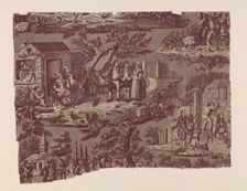 La Noce de Campagne (The Country Wedding) (Furnishing Fabric), France, c. 1820. Creator: Unknown