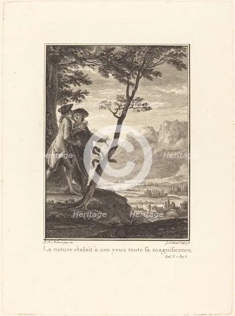 La nature étaloit à nos yeux toute sa magnificence, 1778. Creator: Jean Baptiste Blaise Simonet.