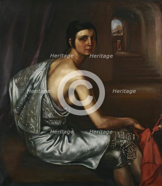 La niña torera (The Torero girl) , 1928-1929. Creator: Romero de Torres, Julio (1874-1930).