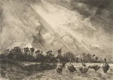 La Nuée d'orage, 1882-84. Creator: Felix Bracquemond