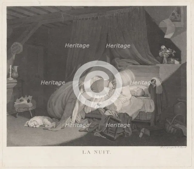 La Nuit (Night), 1780s. Creator: Nicolas-Francois Regnault.