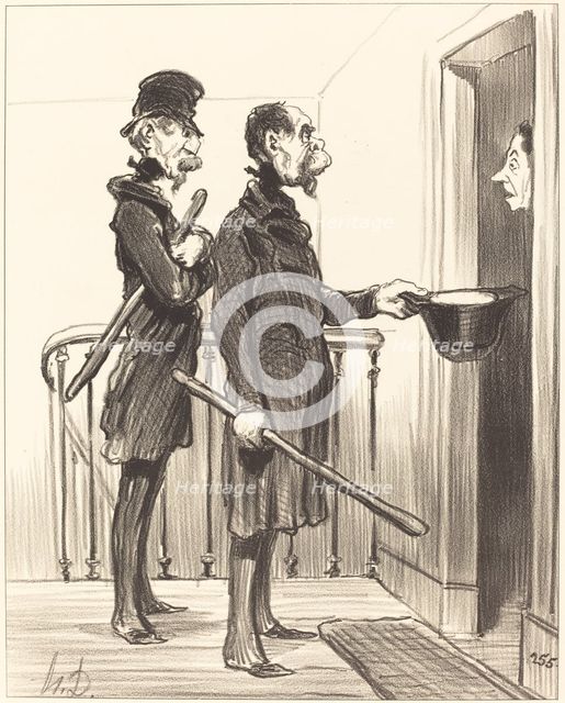 La Souscription Napoléonienne, 1851. Creator: Honore Daumier.