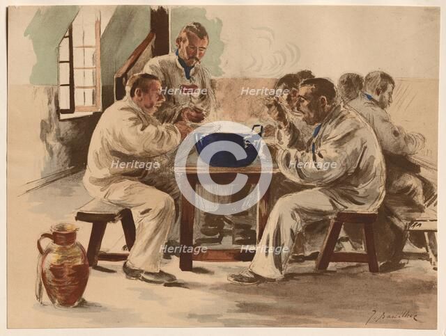 La Soupe à la Chambrée, 1899. Creator: Jacques Baseilhac (French, 1874-1903); Imprimerie Champenois.