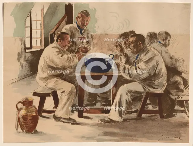 La Soupe à la Chambrée, 1899. Creator: Jacques Baseilhac (French, 1874-1903); Imprimerie Champenois.