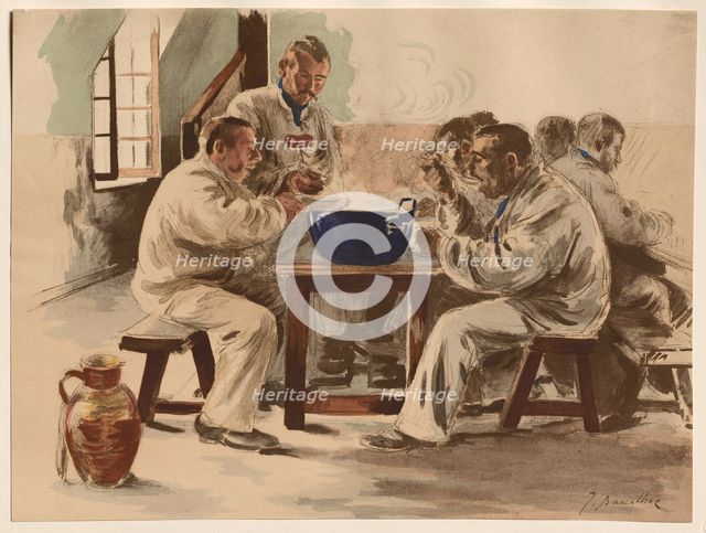 La Soupe à la Chambrée, 1899. Creator: Jacques Baseilhac (French, 1874-1903); Imprimerie Champenois.