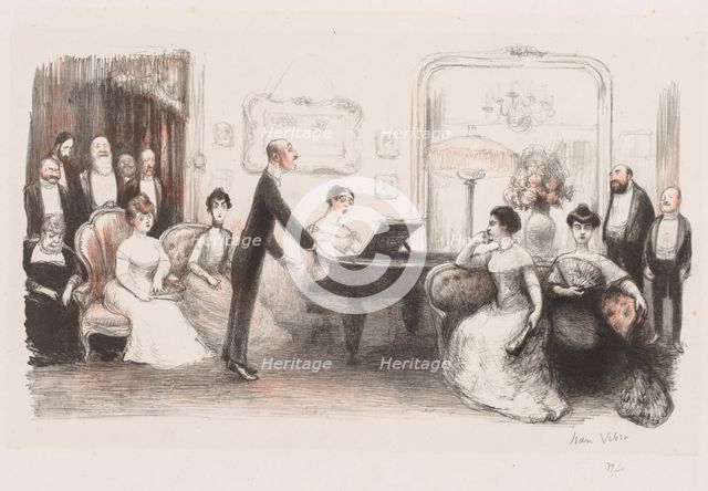 La Soirée Bourgeoise, 1907. Creator: Jean Veber (French, 1868-aft 1907).