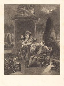 La soiree des Thuileries, 1774. Creator: Jean Baptiste Blaise Simonet