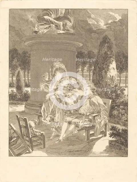La soiree des Thuileries, 1774. Creator: Jean Baptiste Blaise Simonet.