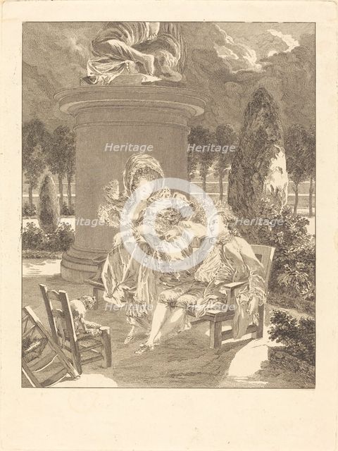 La soiree des Thuileries, 1774. Creator: Jean Baptiste Blaise Simonet.