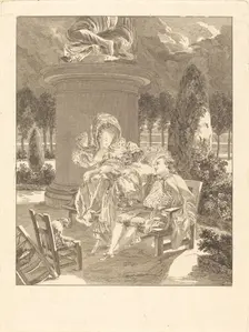 La soiree des Thuileries, 1774. Creator: Jean Baptiste Blaise Simonet