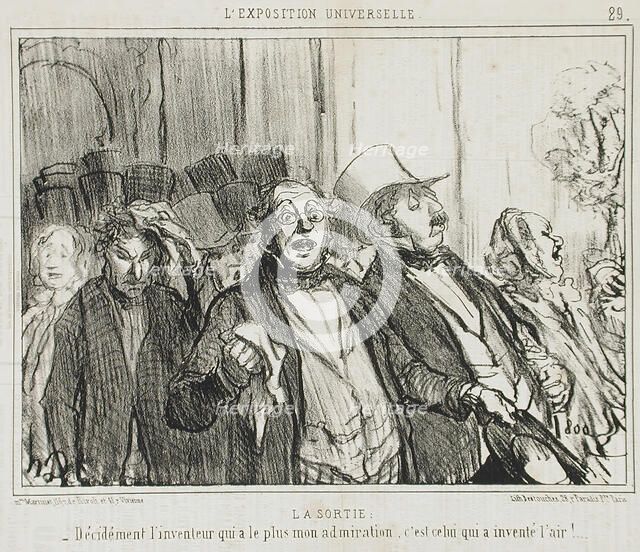 La Sortie, 1855. Creator: Honore Daumier.