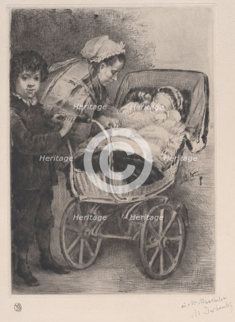 La Sortie de bébé, 1878. Creator: Marcellin-Gilbert Desboutin.