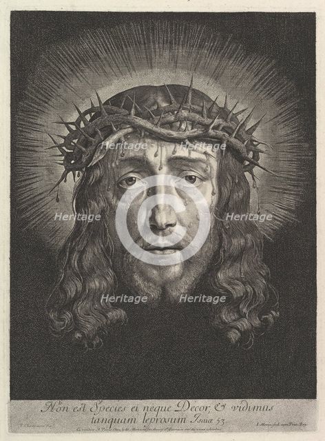 La sainte Face couronnee d'epines, (grand format). Creator: Jean Morin.