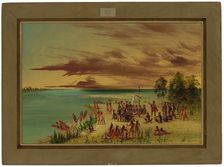 La Salle Claiming Louisiana for France. April 9, 1682, 1847/1848. Creator: George Catlin
