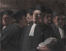 La salle des pas-perdus au Palais de Justice. Creator: Daumier, Honoré (1808-1879)