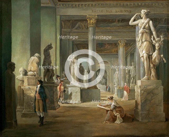 La salle des Saisons au Louvre. Artist: Robert, Hubert (1733-1808)