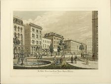 La Salle Street from Court House Square, Chicago, in the Y..., published March 1927 (1865 depicted). Creator: Raoul Varin
