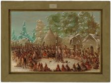 La Salle's Party Feasted in the Illinois Village. January 2, 1680, 1847/1848. Creator: George Catlin