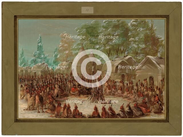 La Salle's Party Feasted in the Illinois Village. January 2, 1680, 1847/1848. Creator: George Catlin.