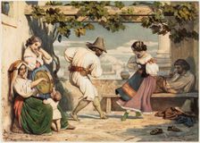 La Saltarelle, 1800s. Creator: Dominque Louis Papety (French, 1815-1849)