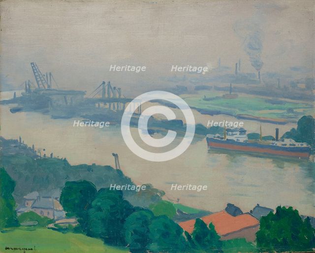 La Seine à Croisset (près de Rouen), 1927. Creator: Marquet, Pierre-Albert (1875-1947).
