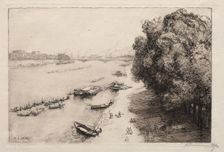 La Seine au Pont Nationale, 1914. Creator: Auguste Louis Lepère (French, 1849-1918)
