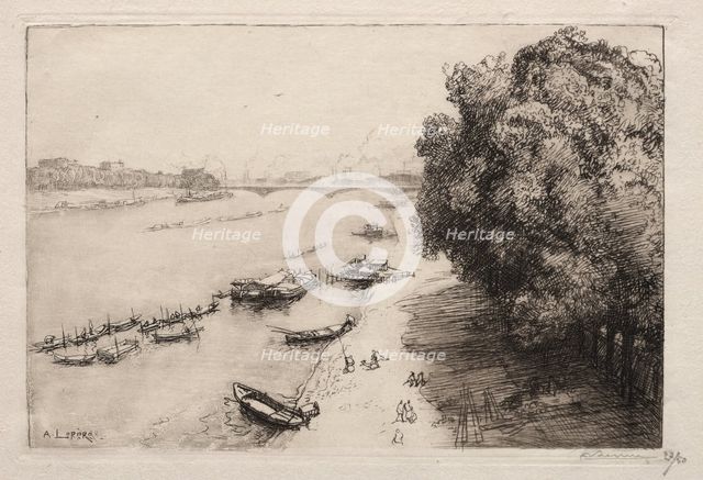 La Seine au Pont Nationale, 1914. Creator: Auguste Louis Lepère (French, 1849-1918).