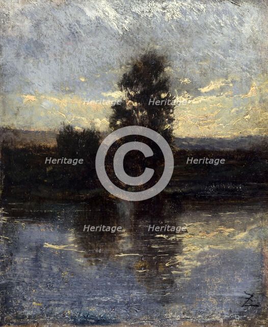 La Seine, between 1850 and 1860. Creator: Felix Francois Georges Philibert Ziem.