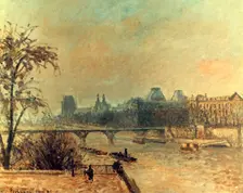 La Seine et le Louvre Paris, 1903. Artist: Camille Pissarro