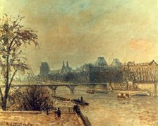 La Seine et le Louvre Paris, 1903. Artist: Camille Pissarro