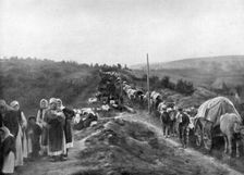 'La Serbie Douloureuse; L'exode devant l'invasion autrichienne 1914. Creator: Unknown