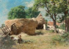 La sieste à la ferme des Grèves (A nap at the Grèves farm). Creator: Lhermitte, Léon (1844-1925)