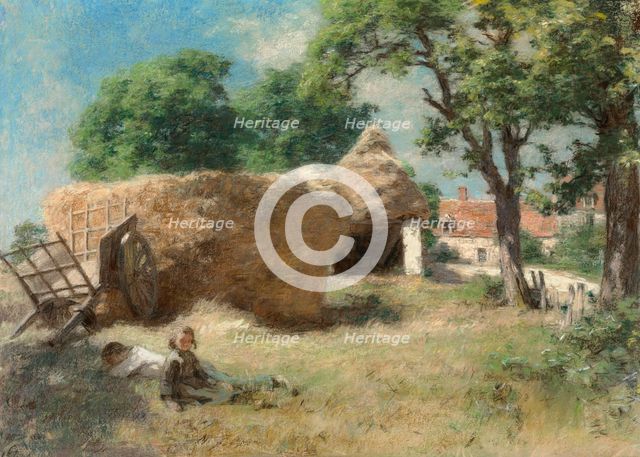 La sieste à la ferme des Grèves (A nap at the Grèves farm). Creator: Lhermitte, Léon (1844-1925).