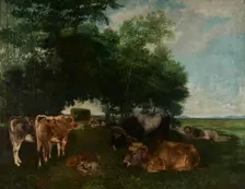 La sieste pendant la saison des foins, between 1867 and 1868. Creator: Gustave Courbet